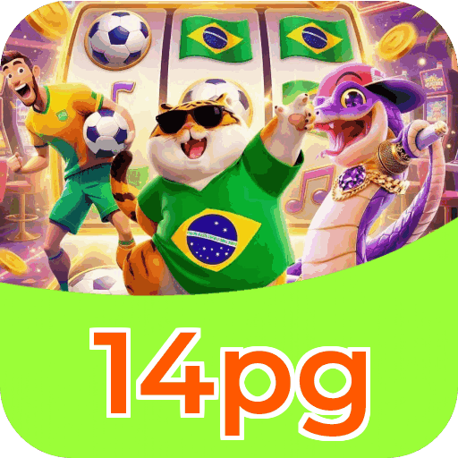 Interface do aplicativo 14pg mostrando jogos disponíveis no iOS e Android